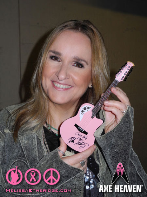 Melissa Etheridge with Her Licensed Miniature Guitar by AXE HEAVEN®