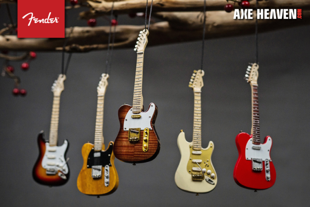 Officially Licensed Fender™ Stratocaster™, Telecaster™, and Jazz Bass™ Guitar Ornaments by AXE HEAVEN®