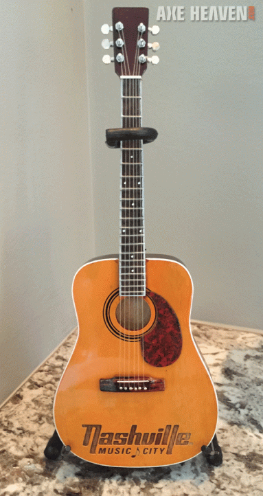 Custom Engraved Nashville Music City Mini Guitar