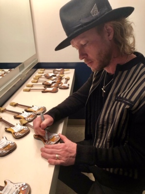 Kenny Wayne Shepherd Signs His Officially Licensed Mini Guitars by AXE HEAVEN®