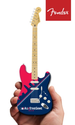 MLB All-Star Game Cleveland 2019 Fender™ Strat™ Mini Guitar by AXE HEAVEN®