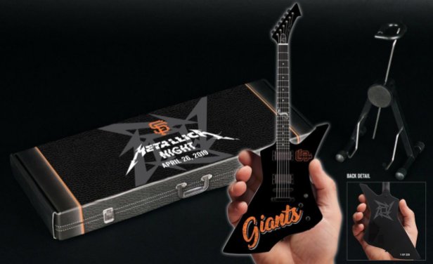 Metallica Night 2019 SF Giants Mini Guitar by AXE HEAVEN®