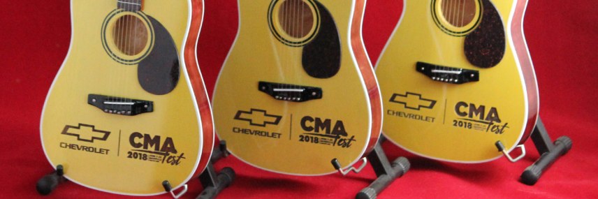 Chevrolet's CMA Fest Custom Promotional Laser Engraved Acoustic Mini Guitars by AXE HEAVEN®