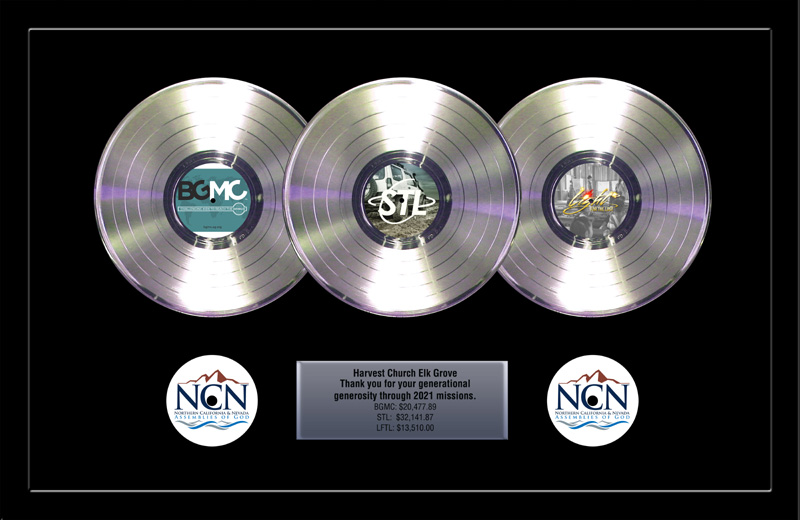 Church Rockstar Triple Platinum Record Award